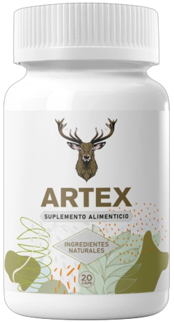 Frasco de Artex con cola de caballo, romero, cúrcuma y colágeno — apoyo articular