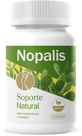 Frasco de Nopalis Soporte Natural con nopal, frijol blanco e inulina — saciedad y digestión, en cápsulas