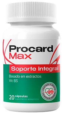 Frasco de Procard Max con jengibre, zapote blanco mexicano y ajo — presión y colesterol