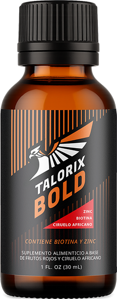 Botella de Talorix Bold en gotas con palma enana, ortiga y semillas de calabaza para vitalidad masculina