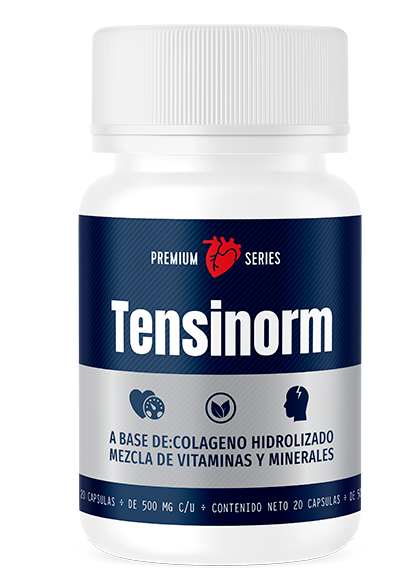 Frasco de Tensinorm con ajo, espino blanco y magnesio para apoyo cardiovascular