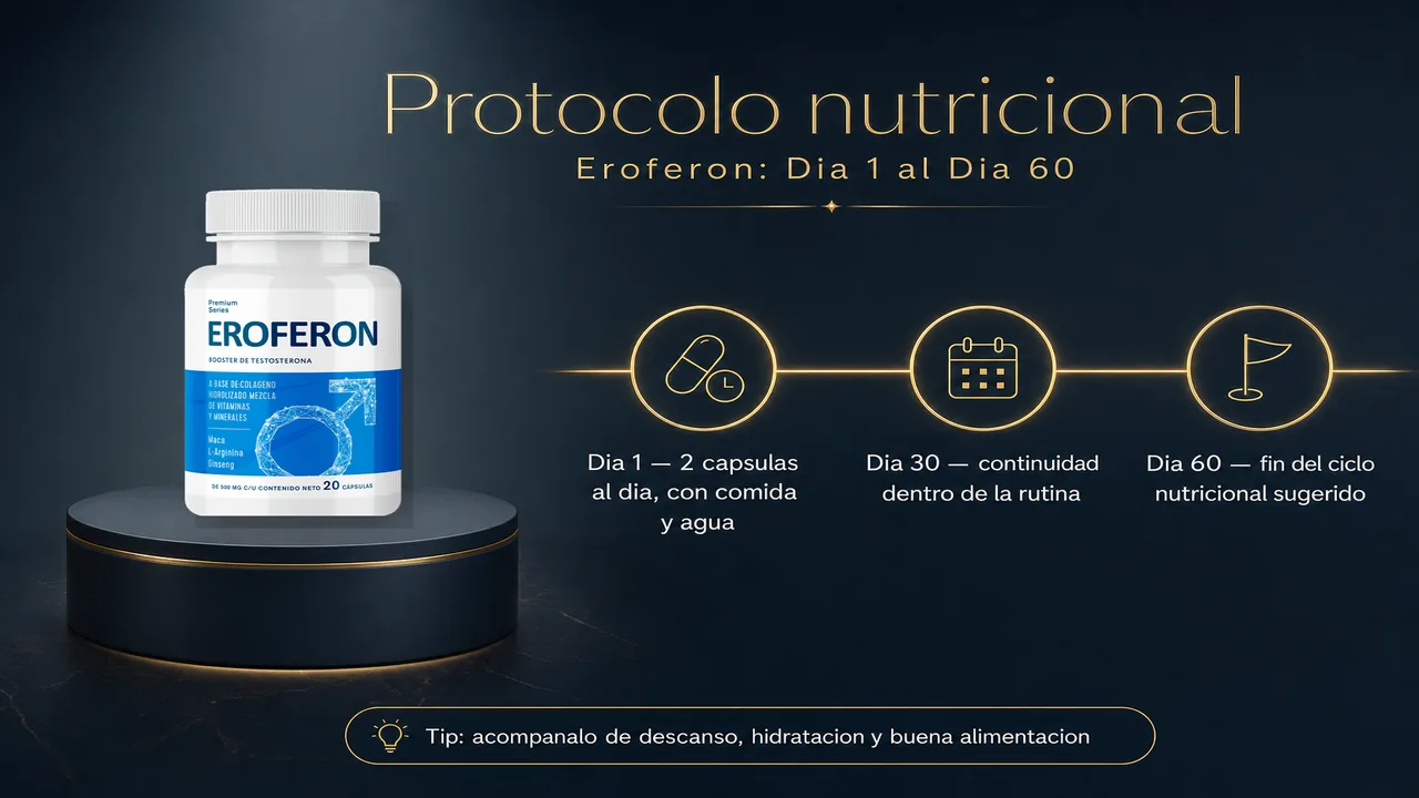 Protocolo nutricional de Eroferon del día 1 al día 60